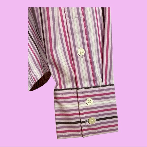 GAP Stretch Blouse Stripes Button Long Sleeve Size XS - Picture 4 of 7